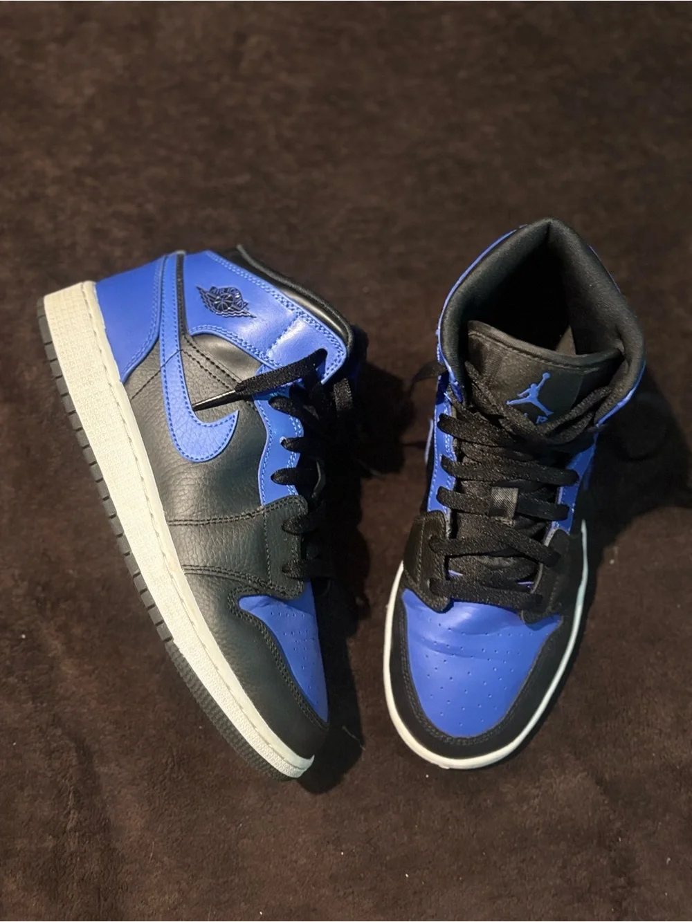Jordan Men's Sneakers in Black & Royal Blue